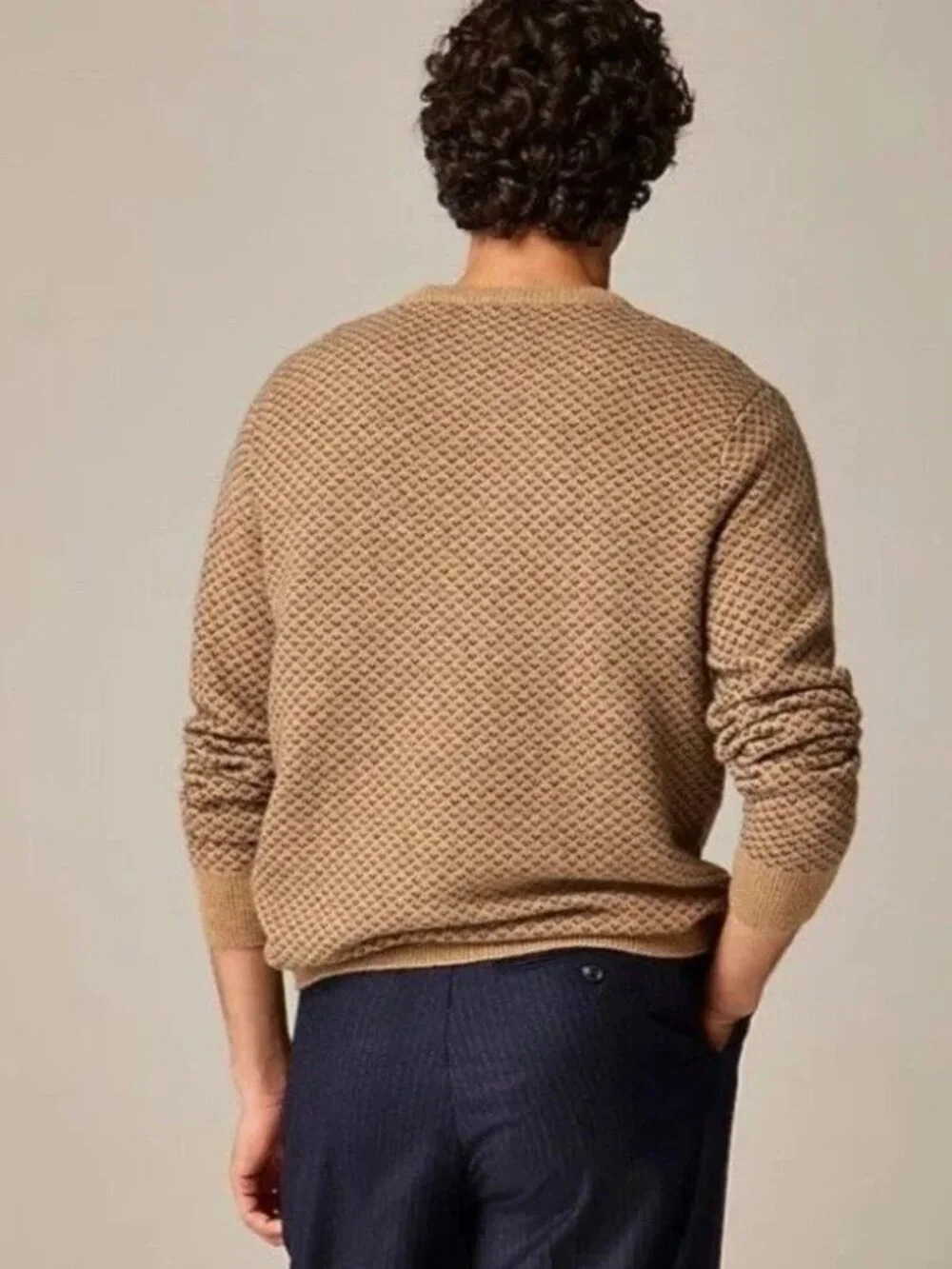2/$30 J. Crew Rugged Merino Wool Bird’s Eye Sweater Toffee Small #A2242